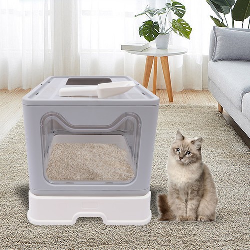 Extra Large Enclosed Cat Litter Box No Smell Kitty Toilet House w
