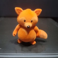 Lil Woodzies Fox Figure Dad Flocked Orange Brown Head and Tail moves