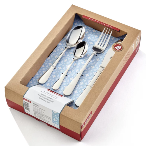 16 Piece Stainless Steel Cutlery Dining Set Tableware for 4 people Silver Handle - Picture 7 of 12