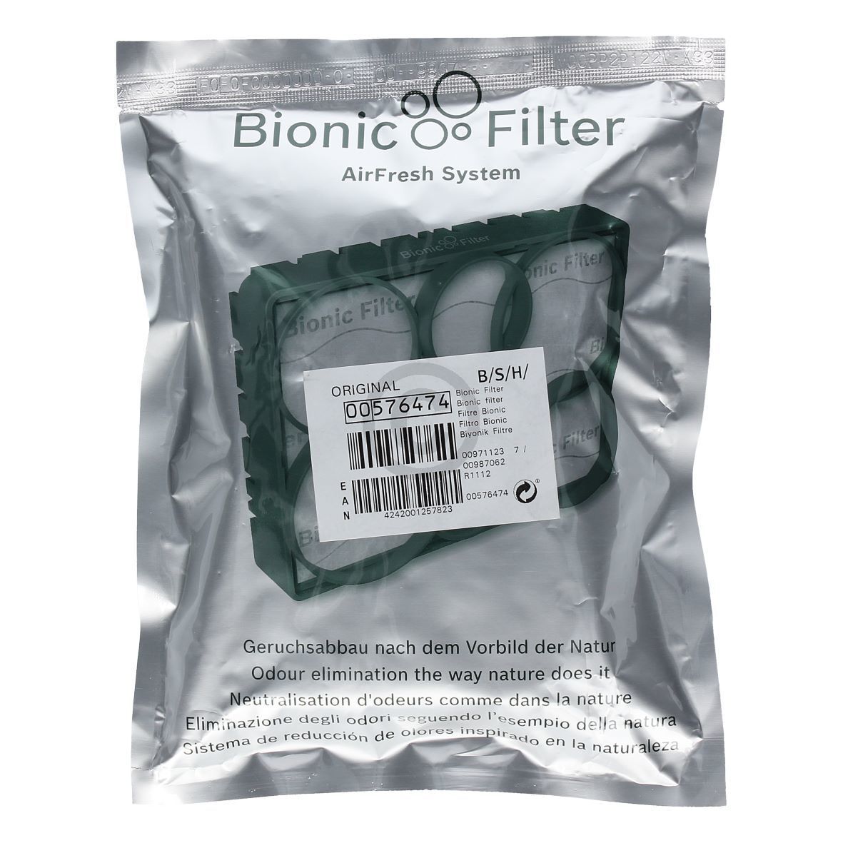 Filtro De Protección Del Motor Bosch 00576474 Filtro De Aire Biónico 145x110mm