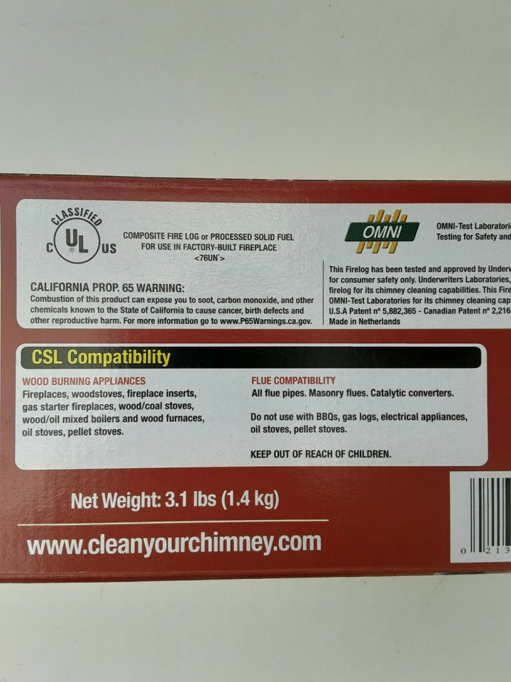 CREOSOTE SWEEPING LOG FOR FIREPLACES AND WOODSTOVES, CHIMNEY