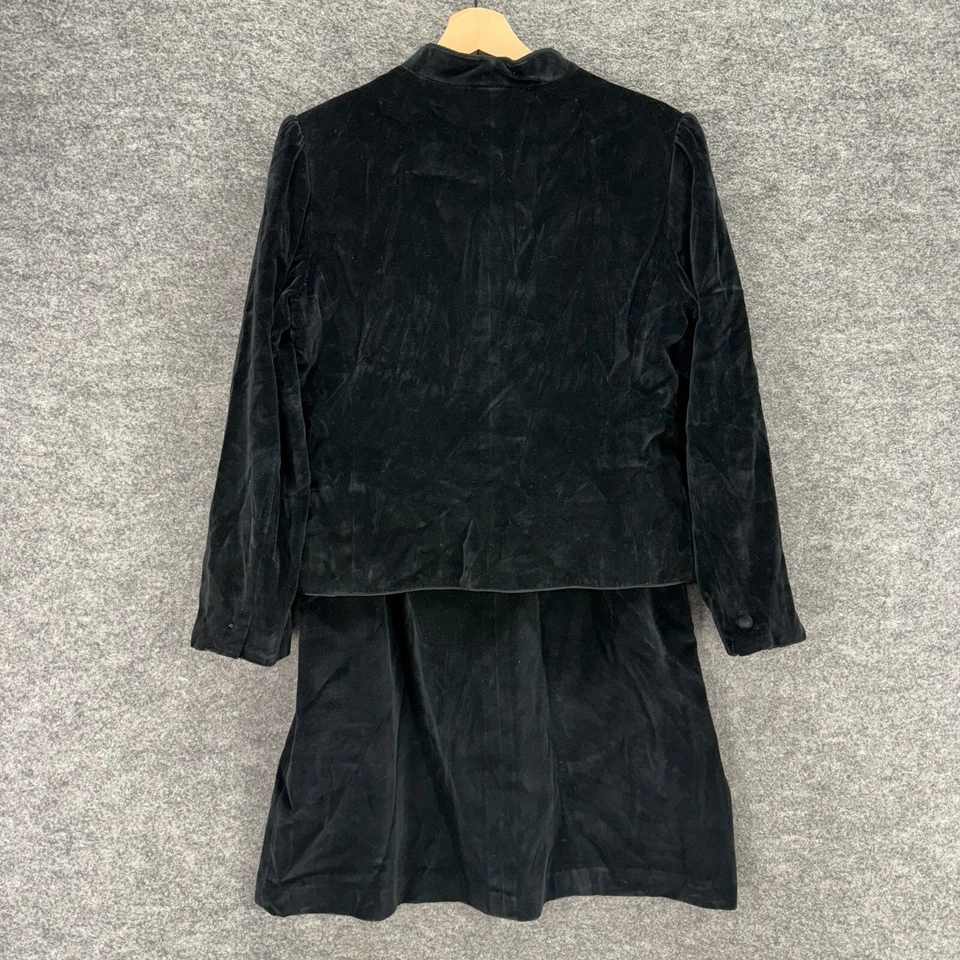 Sasson юбка костюм женщин 12/13 черный v-образным вырезом длинным рукавом трапециевидный Midi карманы - Изображение 2 из 4