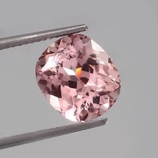 Natural Flawless Ceylon Padparadscha Sapphire Cushion Cut Loose Gemstone 3.40 Ct