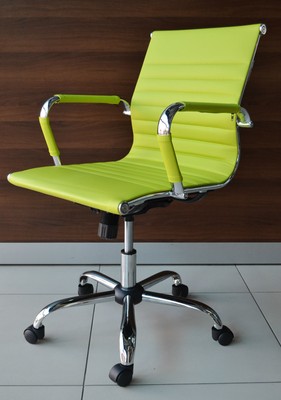 New Green Ribbed Faux Leather Classic Designer Office Chair Eames Ebay
