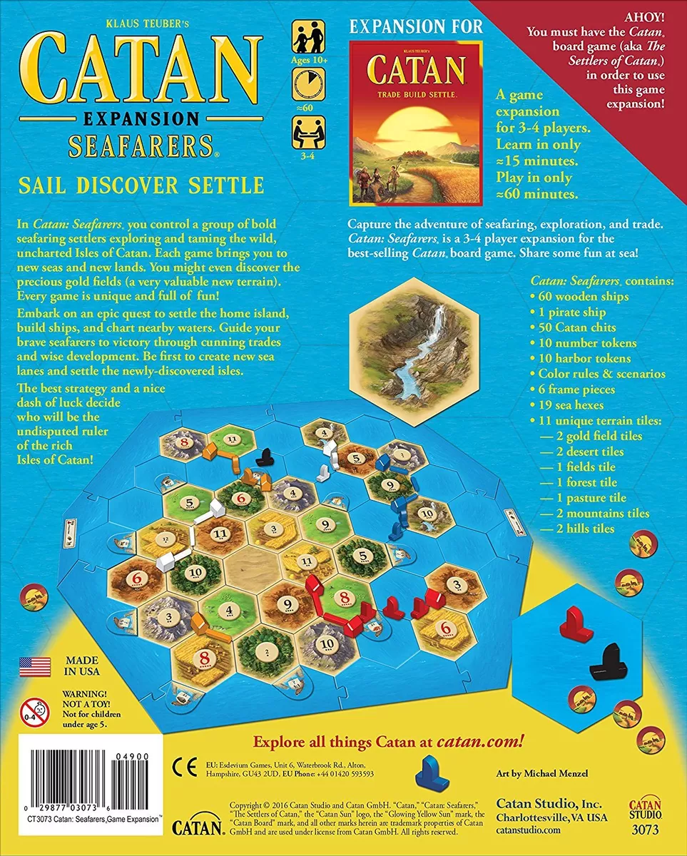 Catan (Base Game) Adventure Board Game for Adults and Family | Ages 10+ |  for 3 to 4 Players | Average Playtime 60 Minutes | Made by Catan Studio