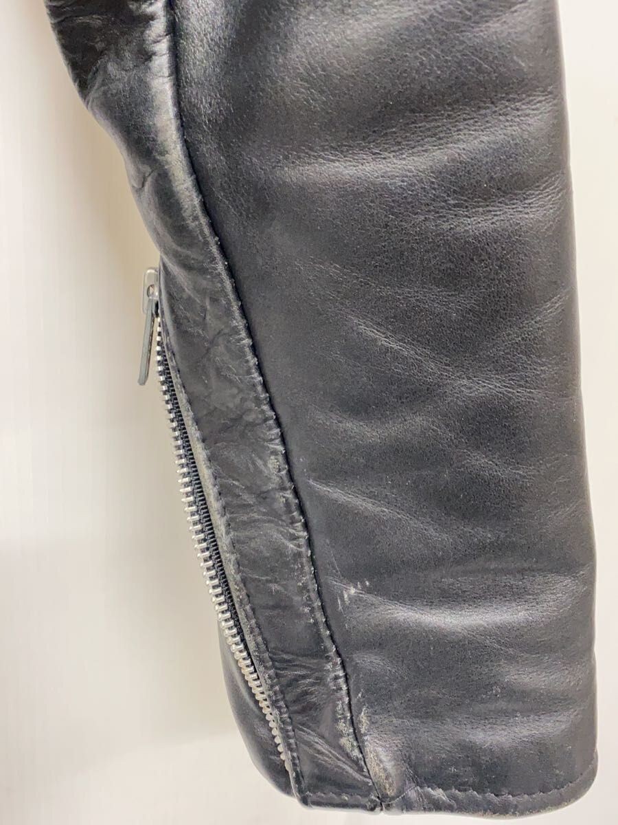 black solid Schott leather blouson jacket size 34 - image 7