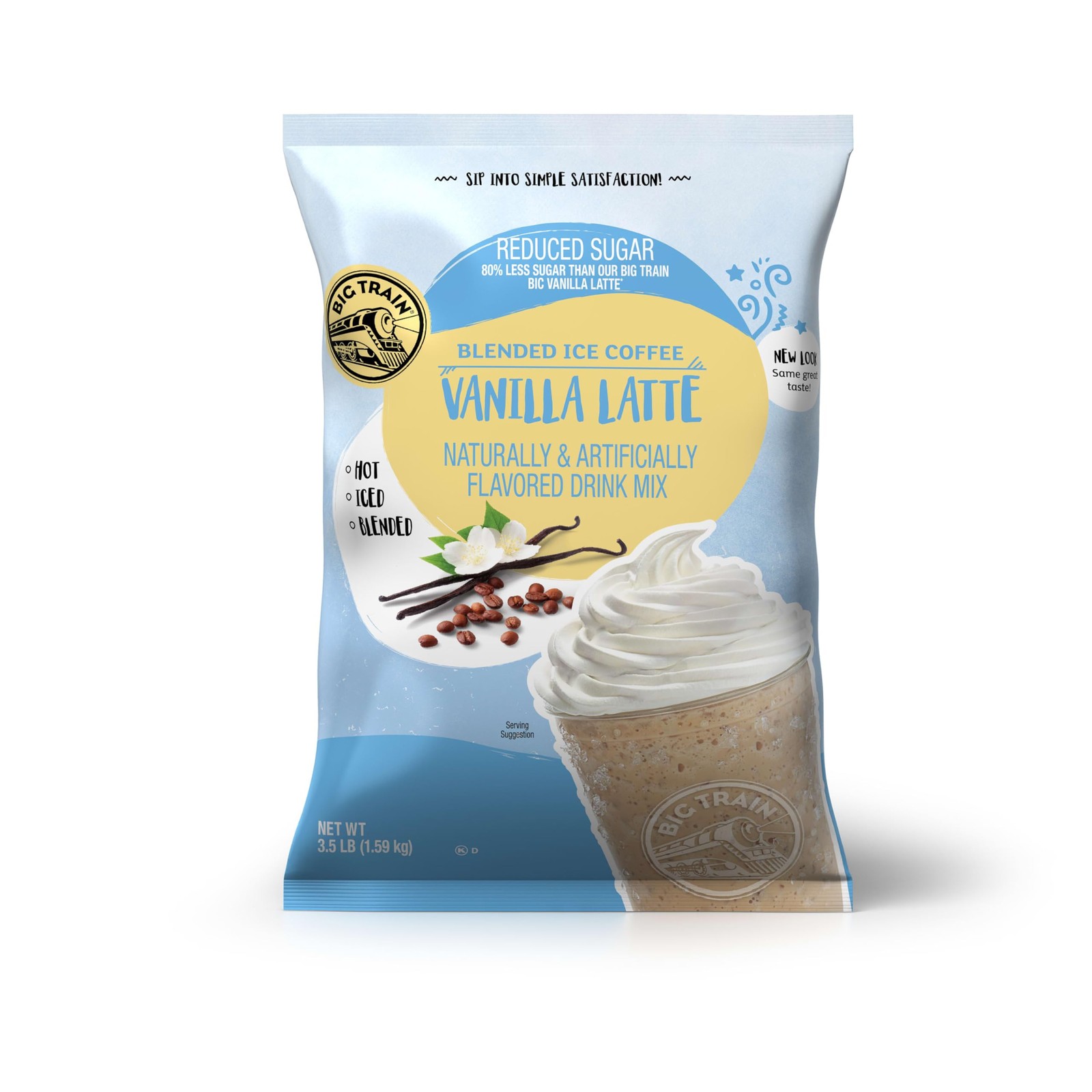 Big Train Reduced Sugar 3.5 Pound (Pack of 1), Vanilla Latte