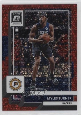 2022-23 Panini Donruss Optic Fast Break Red Prizm 54/75 Myles Turner #89 16qs