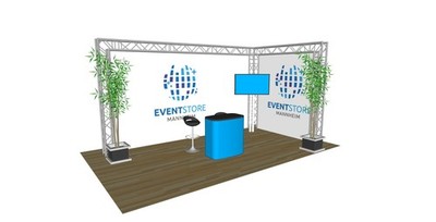 GLOBAL TRUSS Traversen L-Messestand 4m x 2m x 2,5m