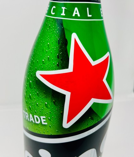 HEINEKEN EMPTY 3 QTS/5.4 FLOZ SPECIAL EDITION BEER BOTTLE w/ WIRE CORK CAP + BOX - Picture 6 of 24