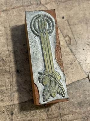 Printing Letterpress Printers Block Holiday Candles / Christmas Decor (1109)