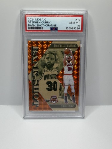 Stephen Curry [Orange] #19 2024 Panini Mosaic Bank Shot card