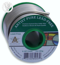 AIM Artist Pure Lead-Free Stained Glass Solder, 0.125Inch, 1Lb 3Mm / 454G