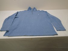 Polo Ralph Lauren Men's Light Blue Cotton Knit 1/4 Quarter Zip Pullover XXL