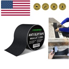4" x 35Ft Heavy Duty Anti Slip Tape,Best 80grit Friction,Grip,Abrasive for St...