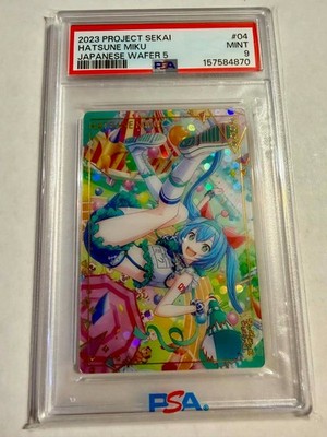 2023 Project Sekai Hatsune Miku #04 Japanese Wafer 5 PSA 9 Colorful Stage!