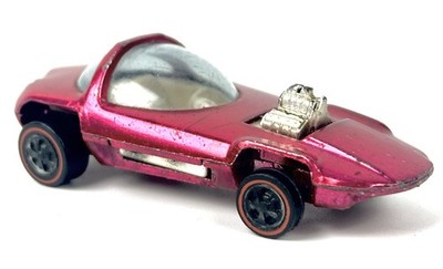 Hot Wheels Redline Silhouette 1967 Reddish/Hot Pink - White Interior Made In USA