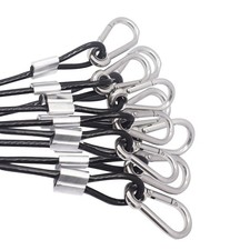 10 pcs 12 inch Vinyl Cover Coated Stainless Steel Wire Rope Lanyard Cable Tet...