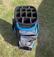 PING Golf Cart Bag 14-Way Divider System Shoulder Strap Black/Blue/Grey
