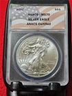 2012  American 1oz .999 Silver Eagle ASE Dollar ANACS MS 70               #T3181