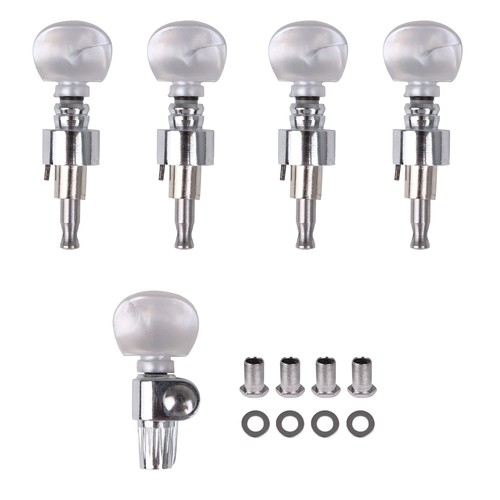 BQLZR Zinc Alloy Banjo Tuning Pegs 5 String Chrome, Geared Machine Head With 