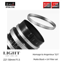 LIGHT LENS LAB Z21 50mm F1.5 Lens for Leica M w/H/UV InspiredAngenieux S21 Matte