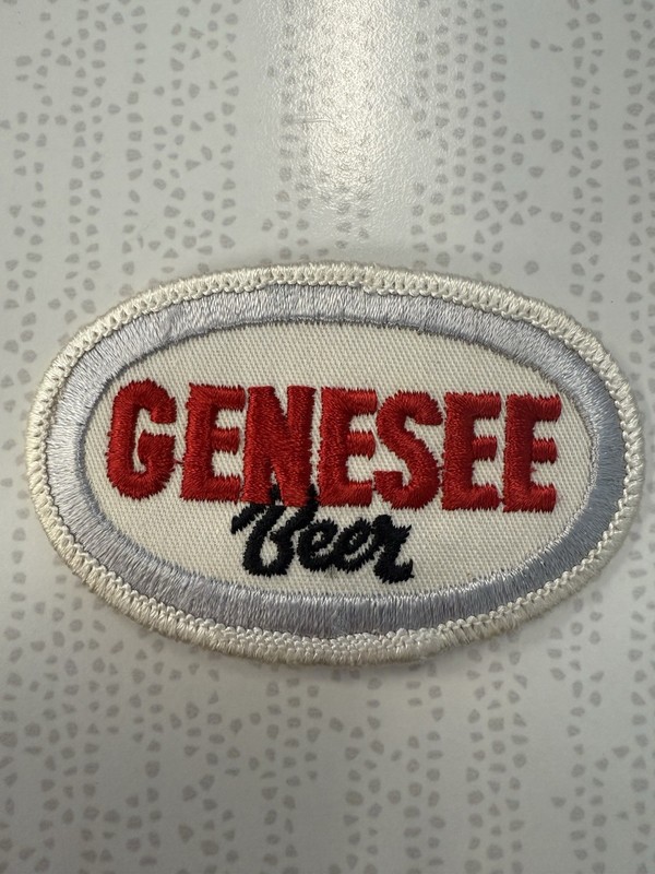 Genesee Beer Oval Patch Silver Border