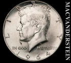 1964 Silver Kennedy Half Dollar - Scarce  High Grade  Lustrous  #L6803