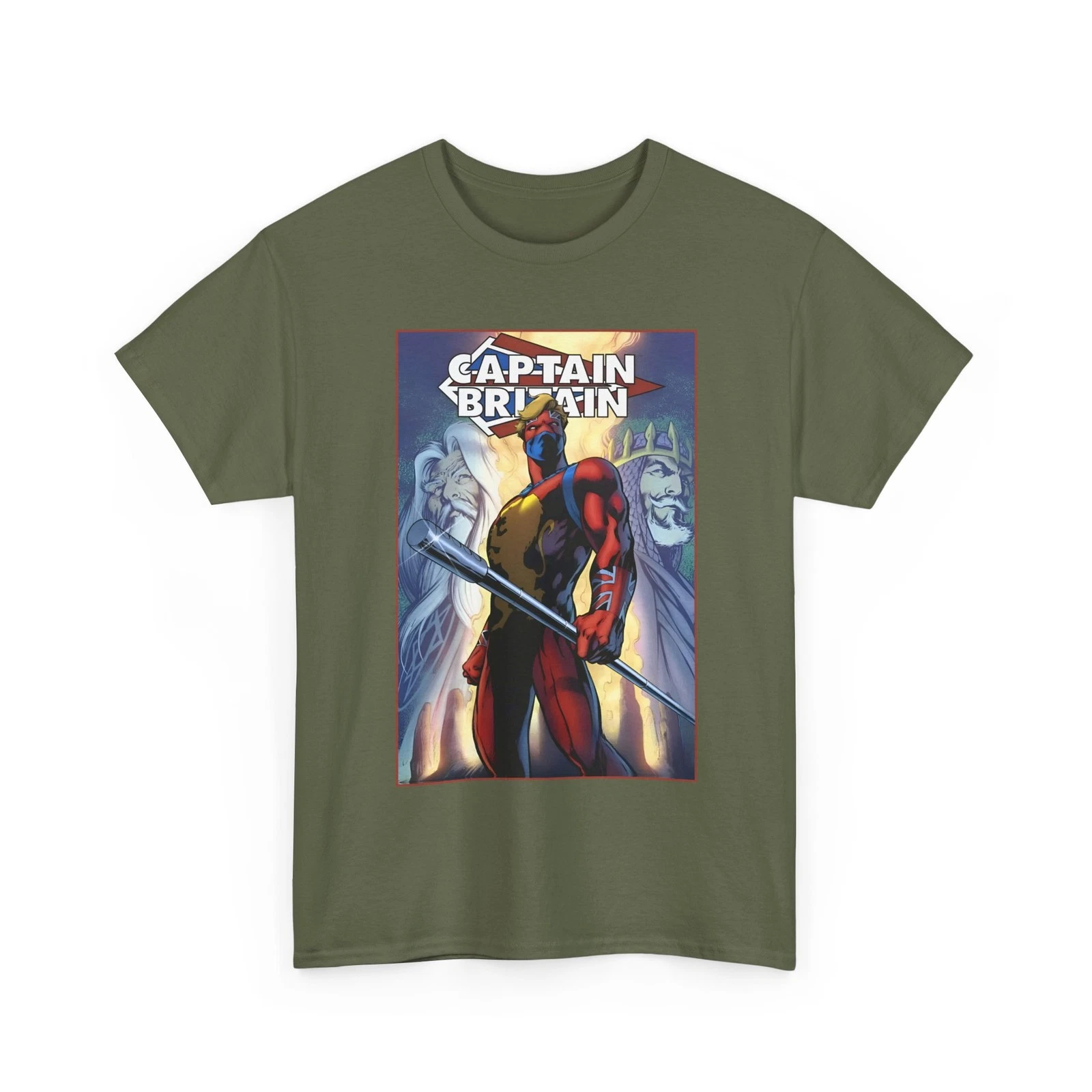 Captain Britain T-Shirt - Alan Davis Art - Excalibur Leader - Marvel Comics