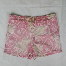 Vintage Polo Ralph Lauren Hawaiian Swim Trunks Mens XL Pink Floral Aloha Pockets