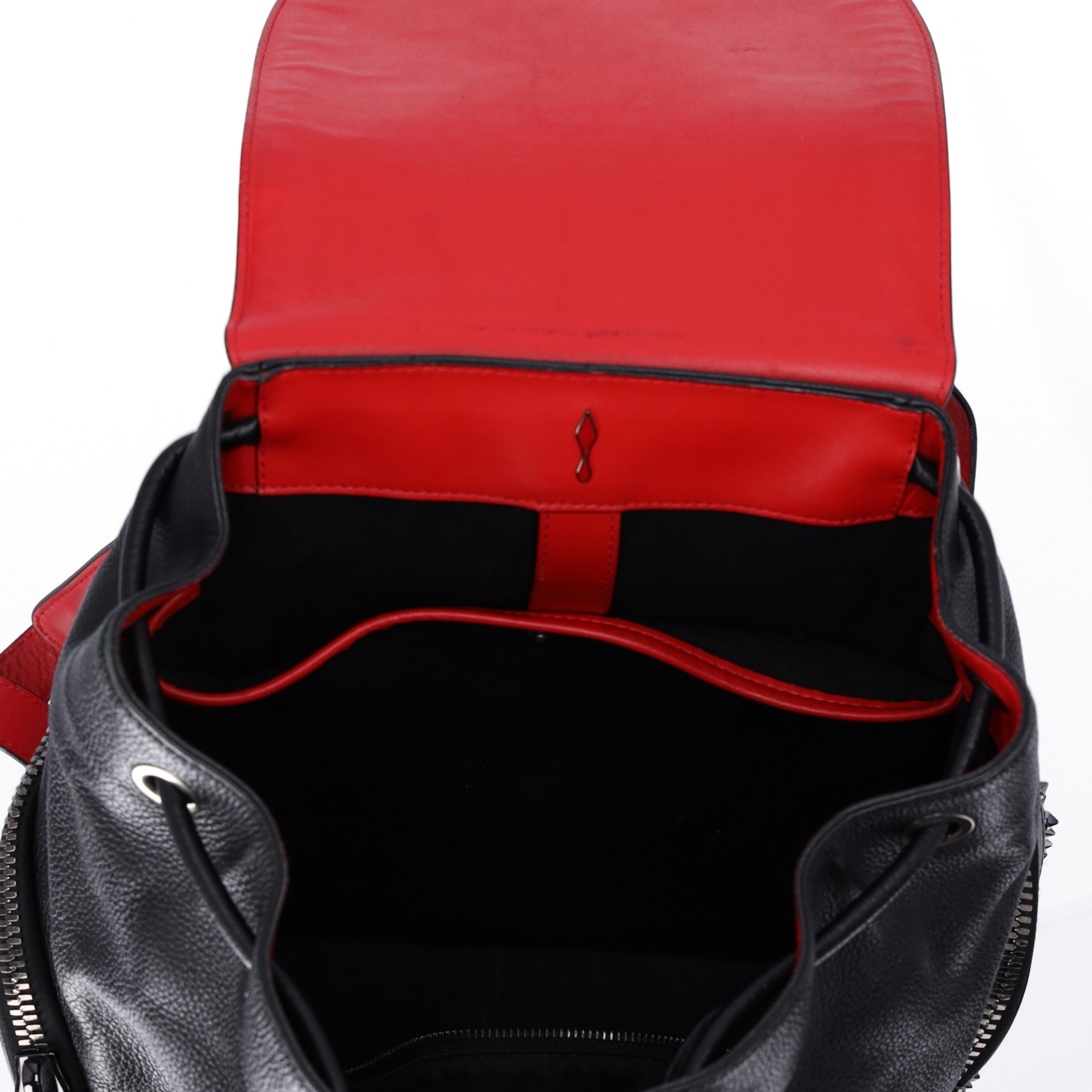 Christian Louboutin Explorafunk Backpack Black Red Leather Studded image 9