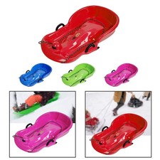 Kids Sledge Winter Snow Sled Toboggan Sleigh Sledding Nonslip Foot Pedal with