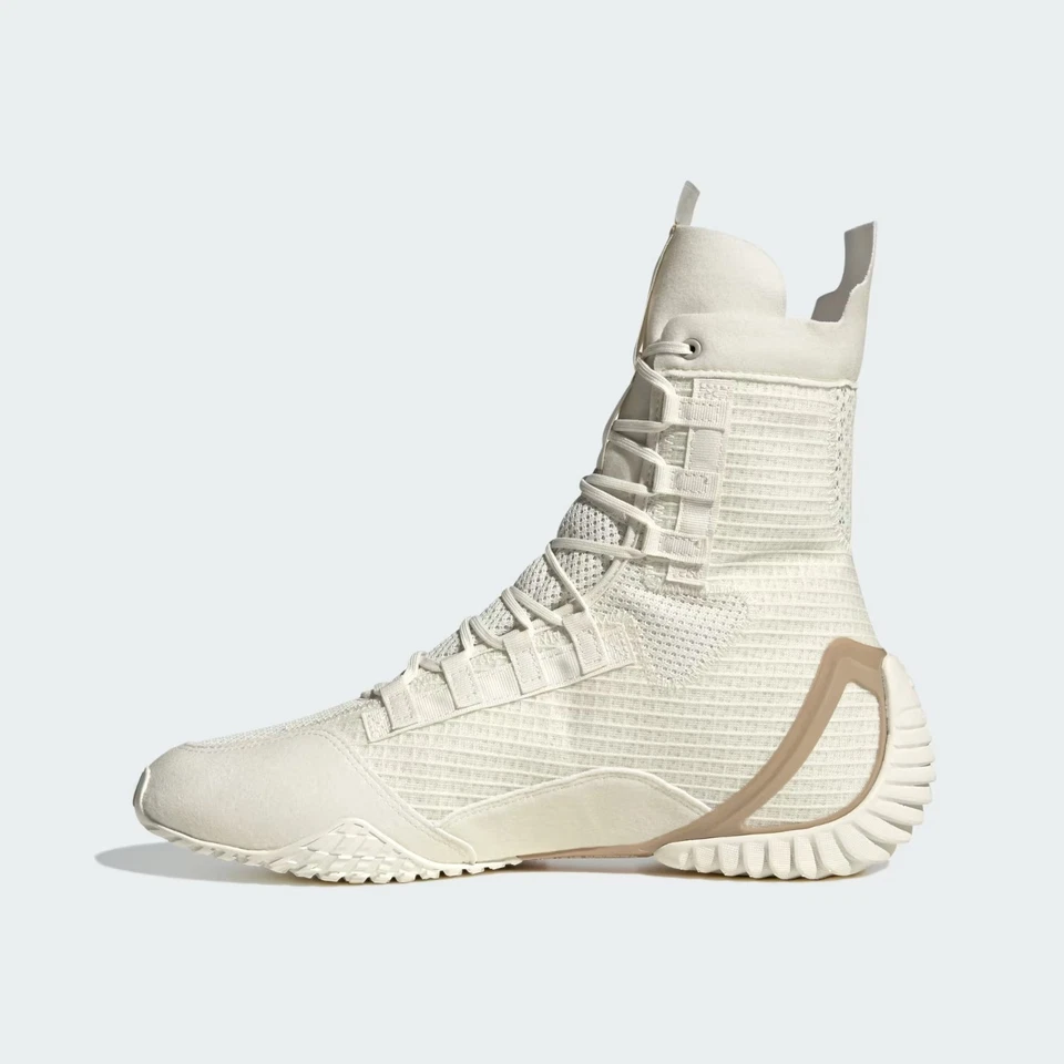 Adidas Boxeo Speedex 23 Top Alto Para Hombre Talla 10 Zapatos Off White JH8822 NUEVO Foto 4 de 4