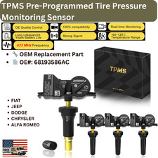 Tpms Tire Pressure Sensor 433mhz For Chrysler Jeep Dodge Oe 68193586ac 4pcs