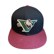 Visalia Oaks New Era 59FIFTY Hat 7 1/8 Wool Made in USA MiLB Y2k VTG