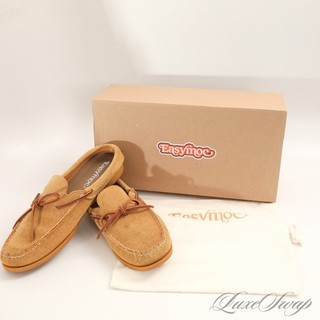 Nuevo en caja Easy Moc Hecho en Maine EE. UU. Tostado Gamuza Vibram Suela Mocasín Toboganes Zapatos 10