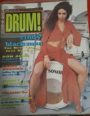 Drum! Magazine Jan/Feb 1995 Cindy Blackman John Riley Bop Brushes Chad Smith Ad