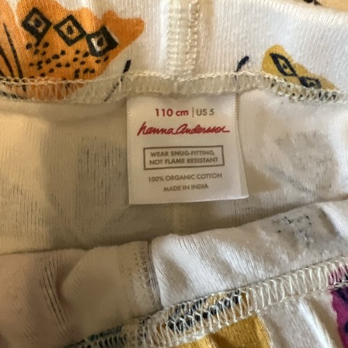 Hannah Andersson 2 Piece Girls Shorts Pajamas Size 5 Butterflies - Picture 2 of 3