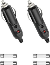 2 Pcs Cigarette Lighter Male Plug 12v Copper Cigarette Lighter Replacement Aux