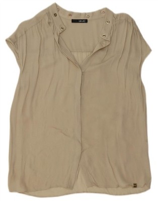 LIU JO Womens Blouse Top UK 14 Medium Beige AW06
