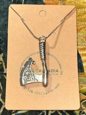 Silver Celtic Axe Viking Nordic Pendant Necklace