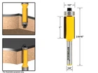 1" Height X 1/2" Diameter Flush Trim Router Bit - 1/4" Shank - Yonico 14147q