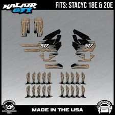 Graphics Kit for STACYC 18E 20E Electric Bike (All Years) Fracture - Tan