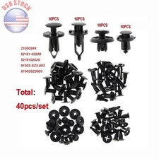 40pcs/4 types Car Push Retainer Pin Body Bumper Rivet Trim Moulding Clips Pins