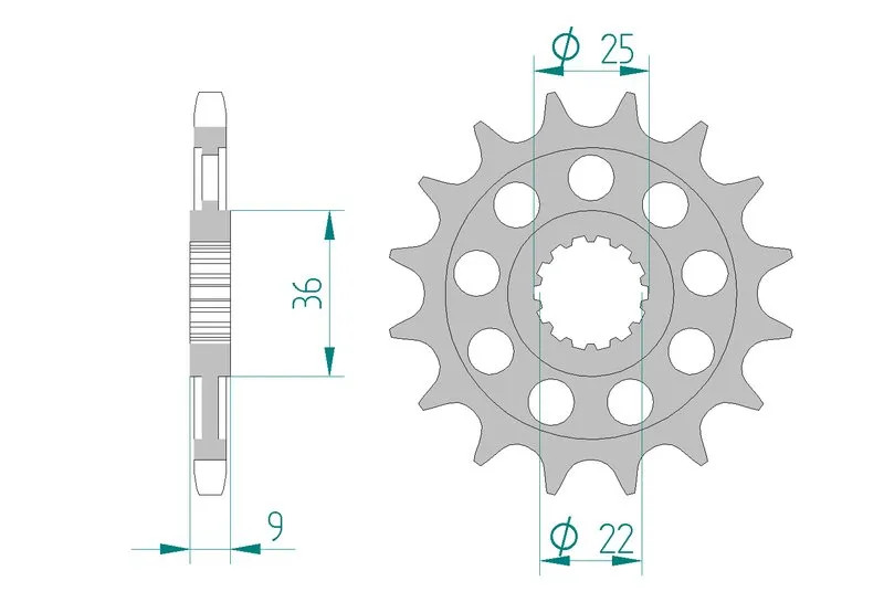 Ritzel 15-ZäHne 525-Teilung FüR Benelli Tnt 899 Century Racer Bj. 2011-2012-image