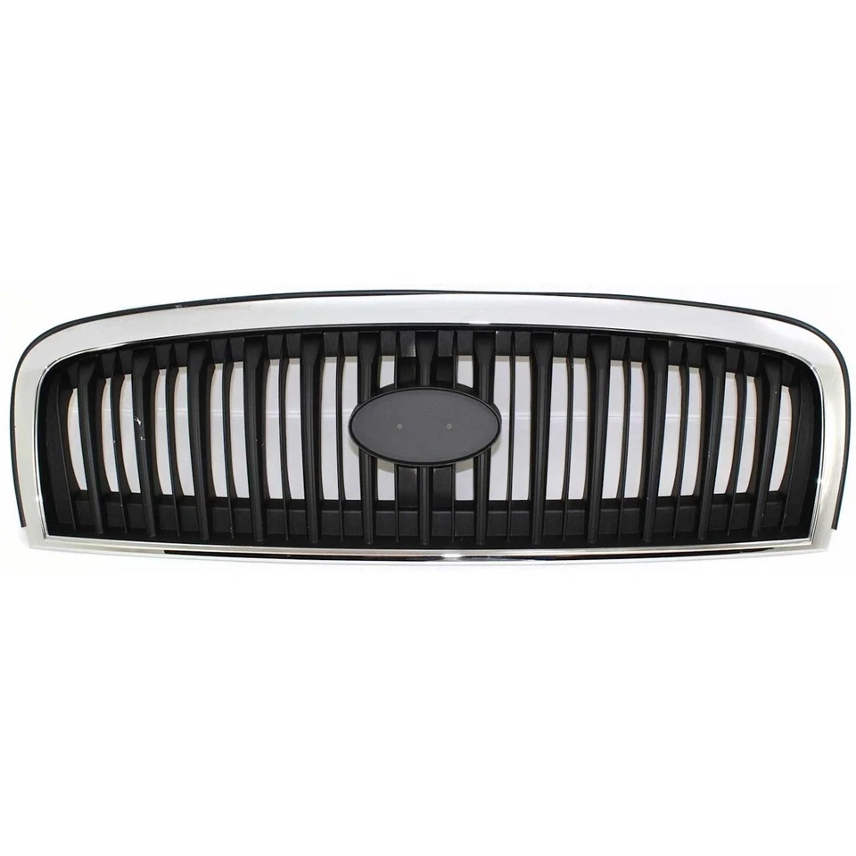 Grille Chrome Shell with Black Insert Plastic For 2002-2005 Hyundai Sonata Front Foto 2 de 4