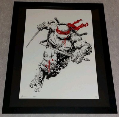 DEATH NYC ltd ed signed FRAMED art print 45x32cm Teenage Mutant Ninja Turtle