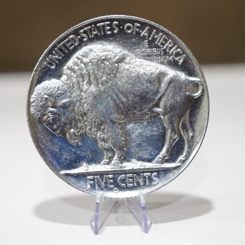 Oversized 3" 1913 Indian Head Buffalo Souvenir Nickel, Huge Vintage Novelty Coin - Picture 2 of 8