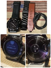 Garmin Fenix 5X Smartwatch with Steel and Leather Bands Excellent Condition