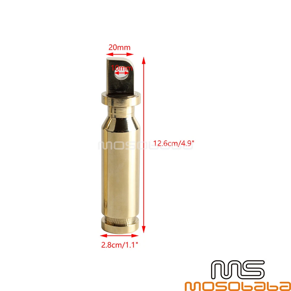 Soporte reposapiés de latón para Harley Dyna Sportster Softail estilo montaje macho Foto 2 de 4